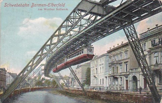 Germany Wuppertal Schwebebahn Barmen-Eberfeld 1908