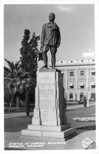 1930s Phoenix Arizona Statue Capitol Building Frasher RPPC Postcard 25-11431