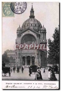 Postcard Old Paris Church St Augustine's Doul Malesherdes