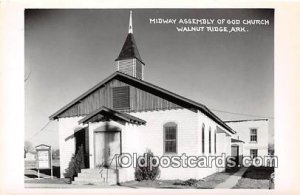 Real Photo - Midway Assembly of God Church Walnut Ridge, Arkansas, USA Unused 