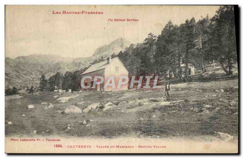 Postcard Old Mountain Cauterets Vallee Marcadau Refuge Valon