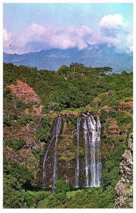 Oopaika Falls Water Fall Kauai Hawaii Postcard