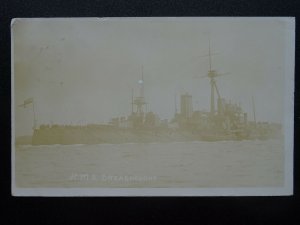 Military Ship HMS DREADNOUGHT Royal Navy battleship c1906 RP Postcard
