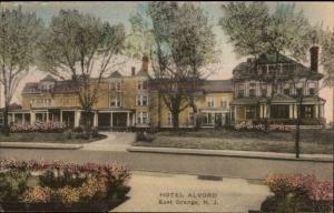 East Orange NJ Hotel Alvord - Hand Colored Postcard #2