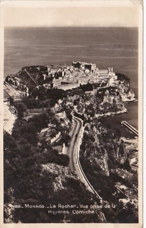 Monaco Le Rocher Vue prise e la mayenne Corniche Photo