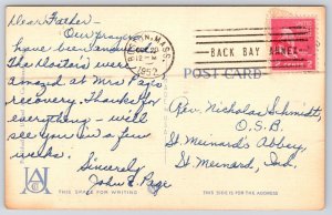 1952 Mission Church Roxbury Boston Massachusetts Religious Bldg. Posted Postcard