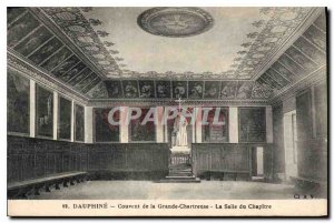 Old Postcard Dauphine Convent of the Grande Chartreuse the Chapter room