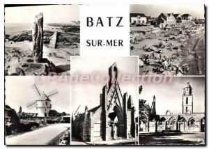 Modern Postcard Batz sur Mer chapel Mulberry Standing Stone Stone Long Beach ...