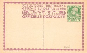 Deutscher Philatelic Show in Wein Germany 1911 Postcard