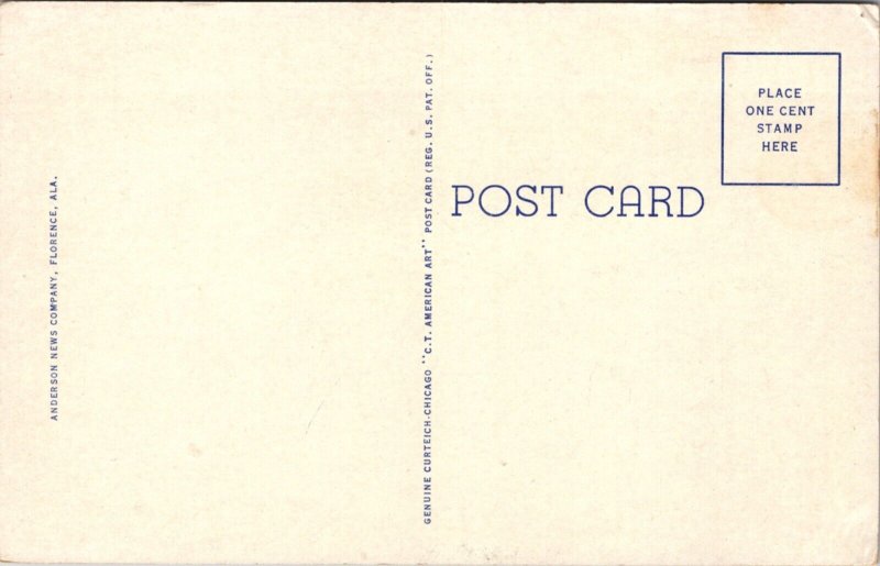 Postcard U.S. Post Office in Florence, Alabama