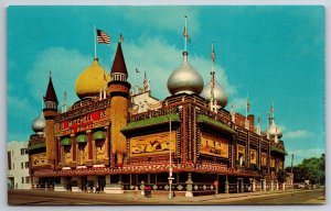 Mitchell South Dakota~Worlds Only Corn Palace Bldg Street View~Vintage Postcard