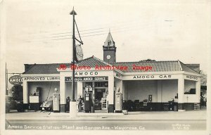 GA, Waycross, Georgia, RPPC, Amoco Gas Station, Griffis Photo No 2-V-88