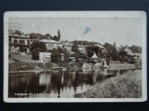 Norfolk NORWICH Thorpe Village showing Riverside Houses c1930's Postcard