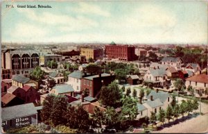 Postcard Birds Eye View of Grand Island, Nebraska