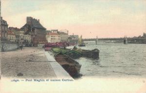 Belgie Liege Pont Maghin et Maison Curtius Vintage Postcard 02.78