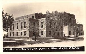 Mankato Kansas Court House Real Photo Antique Postcard K31312