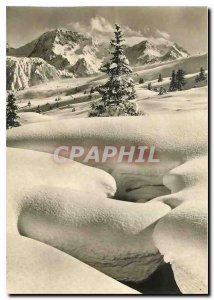 Modern Postcard Winter in High Mountain