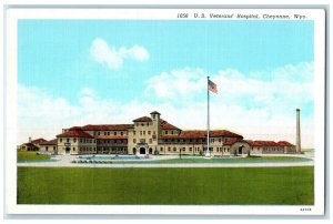 c1930's US Veteran's Hospital Building Cheyenne Wyoming WY Vintage Postcard