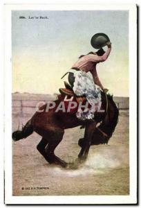 Postcard Old Wild West Cowboy Indian Rodeo