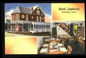 Linen Postcard-Dutch Cupboard Restaurant-Gettysburg,PA