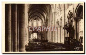 Old Postcard Sens Interior of the Cathedral