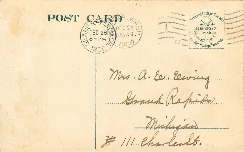 Postcard 1906 Washington Tacoma Water Front boats WA24-4503