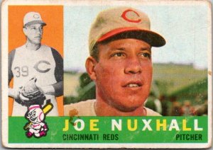 1960 Topps Baseball Card Joe Nuxhall Cincinnati Reds sk10558