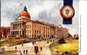 Tucks 2454 Massachusetts State Capitol Vintage Postcard J42
