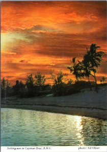 Postcard Cayman Islands - Setting sun in Cayman Brac