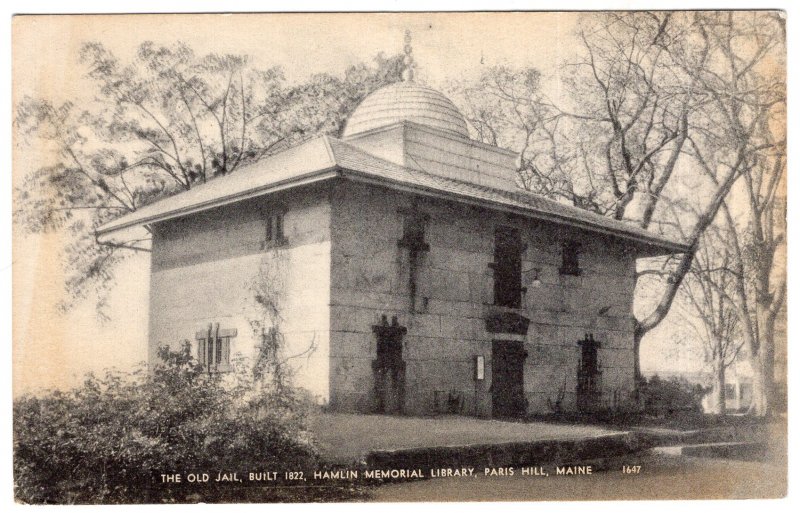 Paris Hill, Maine, The Old Jail, Built 1822, Hamlin Memorial Library