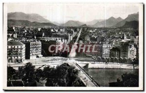 Old Postcard Grenoble Vue Generale and Cours Jean Jaures