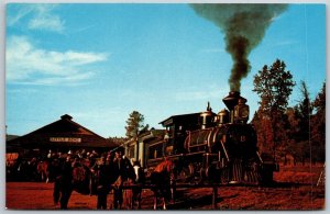 Vtg Steam Star Sierra Railroad 18 My Little Chickadee Movie Rail Town Postcard