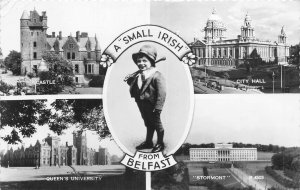 Lot 75 a small irish  belfast northern ireland boy stormont city hall real photo