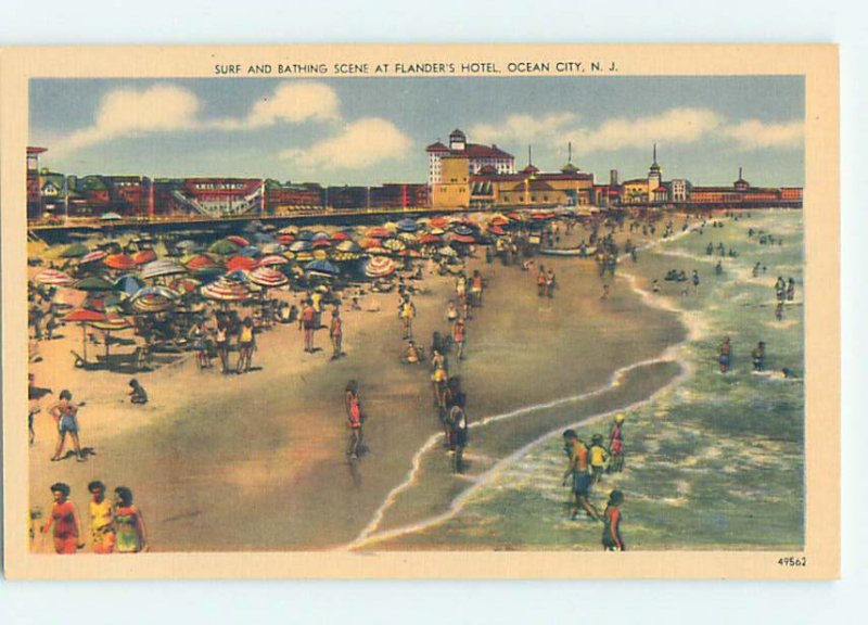 Linen BEACH SCENE Ocean City New Jersey NJ AE9462 United States New