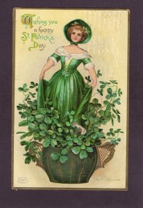 Antique St. Pats Day postcardWishing You a Happy-signed Ellen Clapsaddle 1911