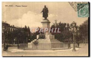 Old Postcard Milano Piazza Cavour