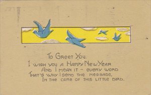 Happy New Year Flying Birds 1917