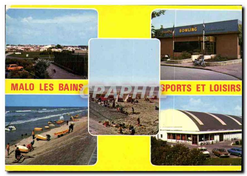 Modern Postcard Malo les Bains Dunkirk Sports and leisure Bowling has Malo Fe...