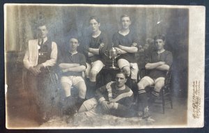 Mint England Real Picture Postcard RPPC Soccer Team Scotland