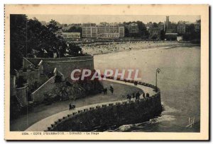 Old Postcard Dinard Beach