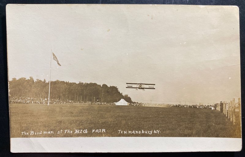 Mint USA Real Picture Postcard The Birdman At The Big Fair Tillmansburg NY