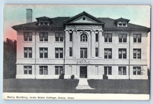 Ames Iowa IA Postcard Dairy Building Iowa State College Exterior c1910 Vintage