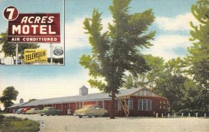 7 ACRES MOTEL Wentzville, Missouri Roadside ca 1940s Vintage Linen Postcard