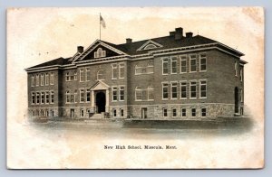 J97/ Missoula Montana Postcard c1910 New High School Building 387