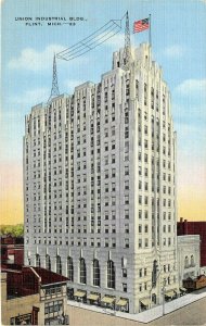 Flint Michigan 1939 Postcard Union Industrial Building