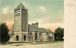 c1907 Chromograph Postcard Second Presbyterian Church Peoria IL unposted
