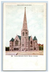 C. 1900-10 Trinity Methodist Church Denver Colo. Postcard F145E