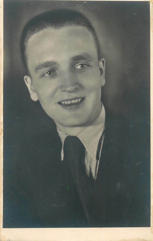 Handsome students souvenir studio photos Romania Sibiu 1937-1939 Gisi Raikich