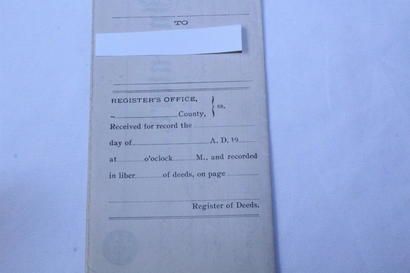Vintage 1906 Quit Claim Deed with Notary Stamp Fenton, MI
