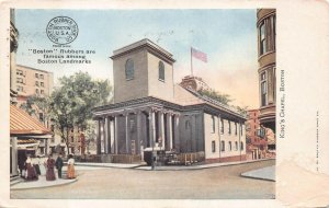 BOSTON RUBBER SHOE CO. KINGS CHAPEL BOSTON MASSACHUSETTS POSTCARD 1917